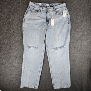 NWT Good American Jeans Womens 15 Blue Good 90s Relaxed Mid Rise Dropped Crotch